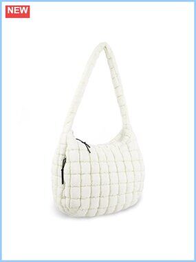 Quilted Puffer Tote Bag Lightweight Nylon Hobo Crossbody Shoulder Carryall